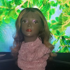 16 inch Ombre 1B/4/27 lace front Human hair wig